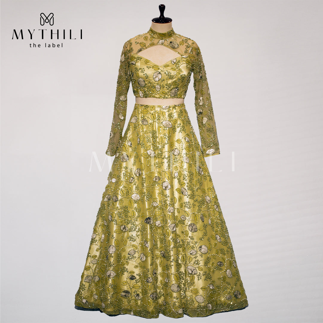LEMON GREEN LEHENGA