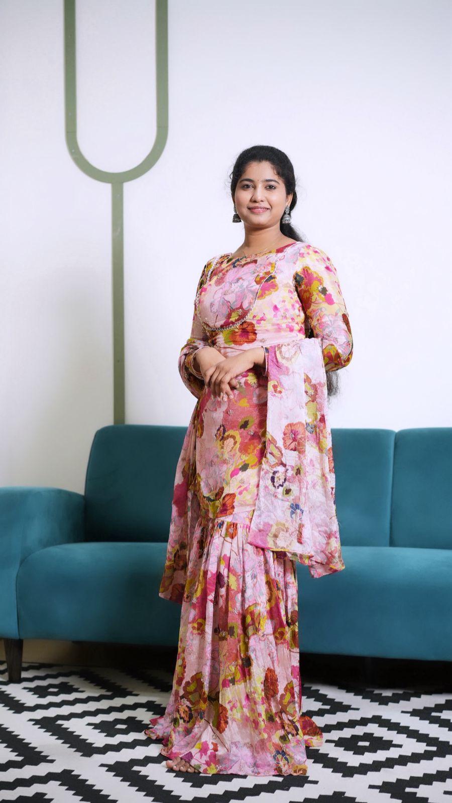Pink Sharara Set