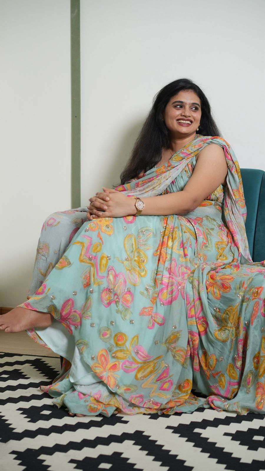 Pastel Blue Sharara Set