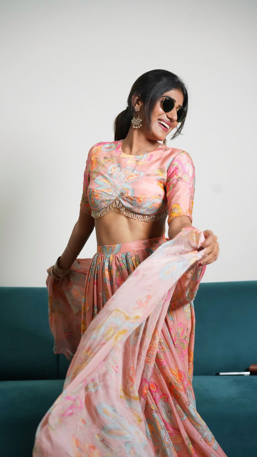 Peach Pink Lehenga