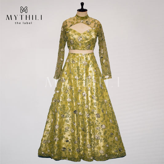 LEMON GREEN LEHENGA
