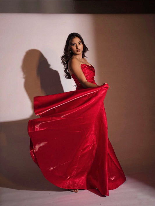 Crimson Red Ball Gown